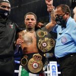 Tank claimed back his WBA Super Featherweight belt, adding it to his WBA Lightweight title Photo Credit: Sean Michael Ham/Mayweather Promotions