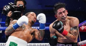 Gervonta Davis produced a showreel knockout over Leo Santa Cruz in Texas on Saturday Photo Credit: Sean Michael Ham/Mayweather Promotions