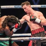 Top Rank welterweight Paddy Donovan impressed to move to five unbeaten Photo Credit: Scott Rawsthorne/MTK Global