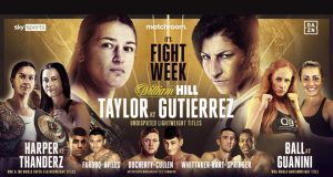 Katie Taylor puts all her Lightweight titles on the line against Miriam Gutierrez at The SSE Arena on Saturday