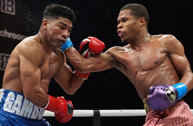 Haney dominated Gamboa on route to a unanimous decision win in Florida Photo Credit: Melina Pizano/Matchroom Boxing