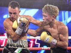 Naoya Inoue retained his unified Bantamweight world titles with a seventh round KO of Jason Moloney in Las Vegas on Saturday Photo Credit: Mikey Williams/Top Rank