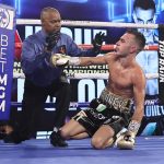 Moloney was knocked down twice before being stopped Photo Credit: Mikey Williams/Top Rank