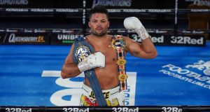 Joe Joyce was crowned British, Commonwealth and European heavyweight champion after a stunning tenth round stoppage win over Daniel Dubois in London on Saturday Photo Credit: Round 'N' Bout Media/Queensberry Promotions