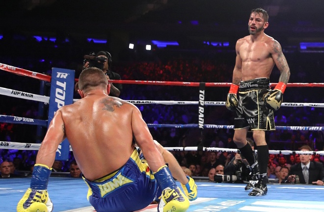 Linares dropped Lomachenko before falling to a tenth round stoppage defeat in 2018 Photo Credit: Mikey Williams/Top Rank