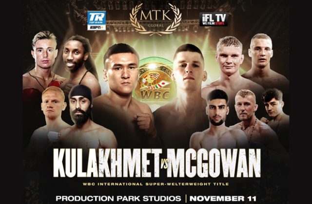 Tursynbay Kulakhmet meets Macaulay McGowan on the latest MTK Fight Night in Wakefield on Wednesday