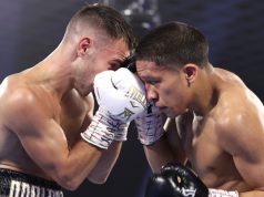 A video replay determined a no contest after a wait of over 25 minutes Photo Credit: Please credit Mikey Williams/Top Rank via Getty Images