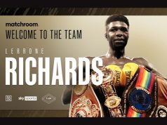 Lerrone Richards has signed a promotional deal with Matchroom Boxing after leaving Queensberry Promotions