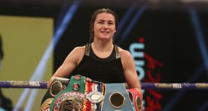 Katie Taylor defended her undisputed lightweight crown with a dominant unanimous decision win over Miriam Gutierrez on Saturday Photo Credit: Mark Robinson/Matchroom Boxing