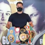 Katie Taylor weighed in for her undisputed lightweight title showdown against Miriam Gutierrez Photo Credit: Mark Robinson/Matchroom Boxing
