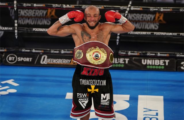 Arthur added the vacant WBO Inter-Continental title to his Commonwealth Crown Photo Credit: Round 'N' Bout Media/Queensberry Promotions