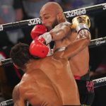 Yarde poured on the pressure in the final round Photo Credit: Round ‘N’ Bout Media/Queensberry Promotions