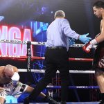 Edgar Berlanga claimed a 16th straight first round knockout Photo Credit: Mikey Williams/Top Rank via Getty Images
