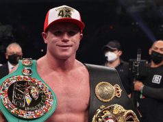 Canelo Alvarez dominated Callum Smith at the Alamodome to become the unified WBA 'Super' and WBC Super Middleweight world champion Photo Credit: Ed Mulholland/Matchroom Boxing