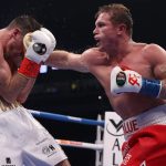 Canelo dominated proceedings inflicting a first defeat on Smith in Texas Photo Credit: Ed Mulholland/Matchroom Boxing