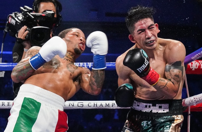 Gervonta Davis viciously knocked out Leo Santa Cruz in October to reclaim the WBA Super Featherweight crown Photo Credit: Sean Michael Ham/Mayweather Promotions