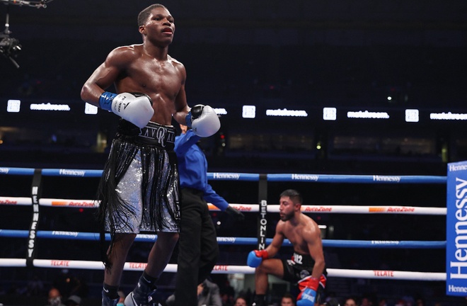 Raymond Ford brought up another stoppage win to remain undefeated Photo Credit: Ed Mulholland/Matchroom Boxing