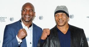 Evander Holyfield has called out former rival Mike Tyson for a trilogy Photo Credit: AP Photo