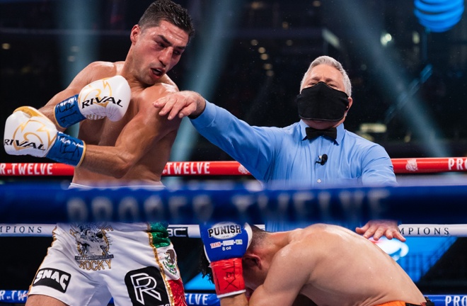 Former world title challenger Josesito Lopez knocked out Francisco Santana Photo Credit: Ryan Hafey/Premier Boxing Champions