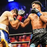 David Morrell Jr defended his WBA Interim Super Middleweight title with a dominant third round win over Mike Gavronski in Los Angeles on Saturday Photo Credit: Sean M Ham/TGB Promotions