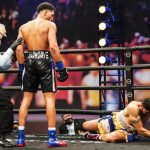 Morrell Jr landed a first round knockdown as he eased past Gavronski Photo Credit: Sean M Ham/TGB Promotions