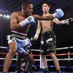 Masayoshi Nakatani climbed off the canvas to halt Felix Verdejo Photo Credit: Mikey Williams/Top Rank via Getty Images