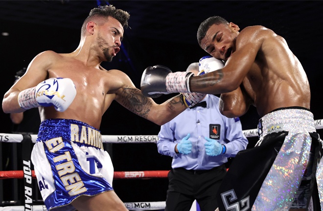 Two-time Olympic Gold medalist Robeisy Ramirez stopped Brandon Valdes Photo Credit: Mikey Williams/Top Rank via Getty Images