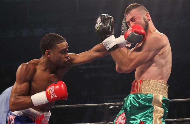 Van Heerden was beaten by now unified world champion Errol Spence Jr in 2015 Photo Credit: Lucas Noonan/Premier Boxing Champions