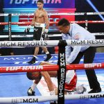 Stevenson scored a sixth round stoppage over Felix Caraballo on the first show behind closed doors in June Photo Credit: Mikey Williams/Top Rank