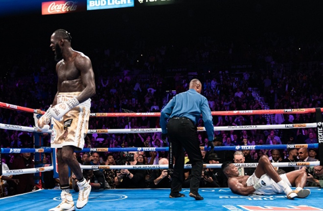 Deontay Wilder knocked out Ortiz in their rematch last November Photo Credit: Ryan Hafey/Premier Boxing Champions