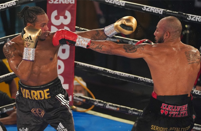 Arthur's jab proved crucial in victory over Yarde Photo Credit: Round 'N' Bout Media/Queensberry Promotions