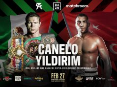 Canelo Alvarez defends his unified Super Middleweight titles against Avni Yildirim on February 27 in Miami Photo Credit: Matchroom Boxing