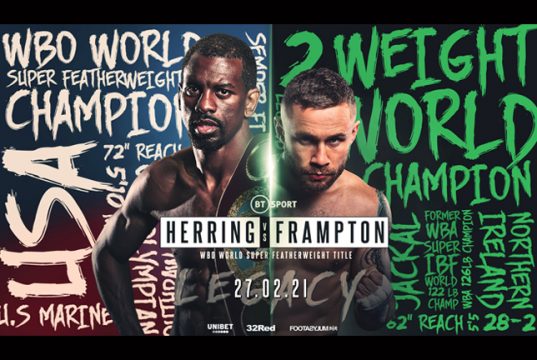 Jamel Herring defends his WBO Super Featherweight world title against Carl Frampton on February 27 in London