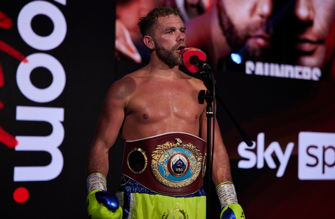 Billy Joe Saunders holds the WBO belt Photo Credit: Mark Robinson/Matchroom Boxing