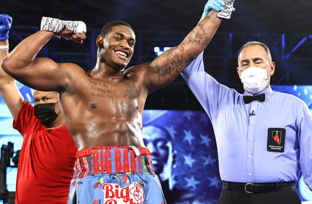Heavyweight prospect Jared Anderson returns on Saturday against Kingsley Ibeh in Las Vegas Photo Credit: Mikey Williams/Top Rank Heavyweight prospect Jared Anderson returns on Saturday against Kingsley Ibeh in Las Vegas Photo Credit: Mikey Williams/Top Rank