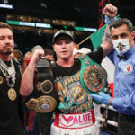Canelo Alvarez comfortably retained his Super Middleweight world titles with a third round stoppage of Avni Yildirim in Miami on Saturday Photo Credit: Ed Mulholland/Matchroom