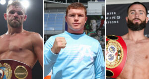 Canelo Alvarez is looking to secure unifications with Billy Joe Saunders and Caleb Plant, providing he overcomes Avni Yildirim on Saturday Photo Credit: MTK Global/Ed Mulholland/Matchroom/FOX Sports