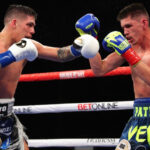 Brian Castano became the new WBO Super Welterweight champion, ripping the belt away from Patrick Teixeira Photo Credit: Tom Hogan-Hogan Photos/Golden Boy Promotions