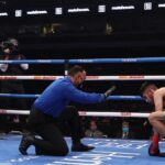 Marc Castro secured a stoppage win on his debut in December Photo Credit: Ed Mulholland/Matchroom Boxing