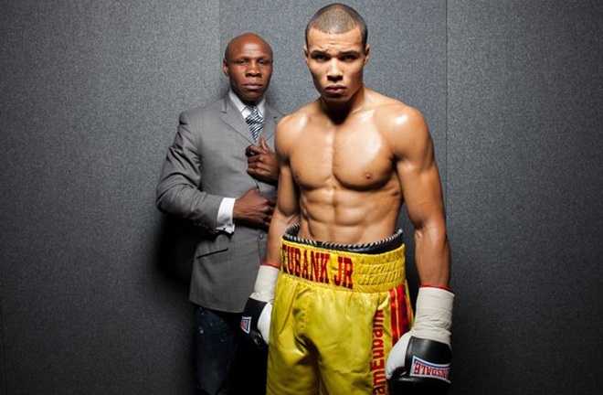 Chris Eubank Jr alongside father and former Super Middleweight world champion, Chris Eubank Sr Photo Credit: Mark Robinson/Poxon Sports