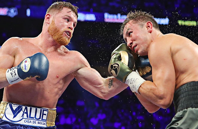 A third fight with Gennady Golovkin awaits Canelo if he goes back down to 160lbs Photo Credit: Tom Hogan-Hogan Photos/Golden Boy