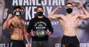 Josh Kelly and David Avanesyan made weight ahead of their European Welterweight title clash on Saturday night Photo Credit: Mark Robinson/Matchroom Boxing