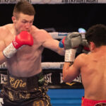 Pierce O’Leary saw off Irvin Magno to remain undefeated Photo Credit: Scott Rawsthorne / MTK Global