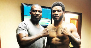 Hasim Rahman Jr (R) alongside his father and former World Heavyweight champion, Hasim Rahman Sr (L) Photo Credit: Instagram @_jr