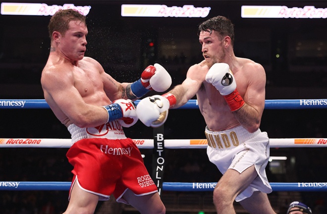 Callum Smith was beaten for the first time by Canelo Alvarez in December Photo Credit: Ed Mulholland/Matchroom Boxing