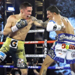 Oscar Valdez landed a knockout of the year contender against Miguel Berchelt to become WBC Super Featherweight world champion Photo Credit: Mikey Williams/Top Rank via Getty Images