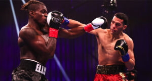 David Benavidez stayed on course for another world title opportunity with an 11th round stoppage of Ronald Ellis on Saturday Photo Credit: Amanda Westcott/SHOWTIME