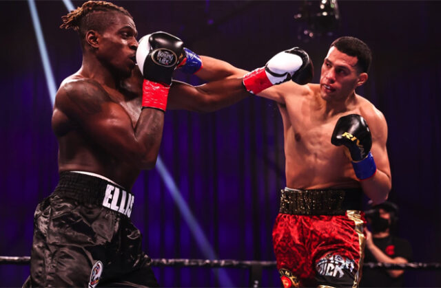 David Benavidez stayed on course for another world title opportunity with an 11th round stoppage of Ronald Ellis on Saturday Photo Credit: Amanda Westcott/SHOWTIME