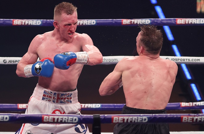 Ted Cheeseman scored a showreel 11th round knockout of JJ Metcalf Photo Credit: Mark Robinson/Matchroom Boxing