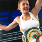 Tony’s wife Estelle Yoka Mossley retained her IBO Lightweight title Photo Credit: DR / EMboxing / KDLP via www.leparisien.fr